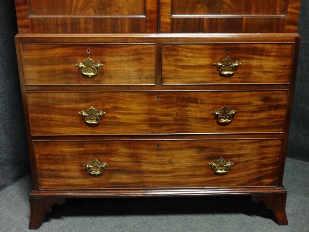 Excellent Quality Regency Mahogany Inlaid Linen Press View III