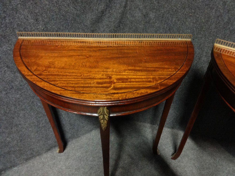 Near Pair Mahogany Console Tables View IV