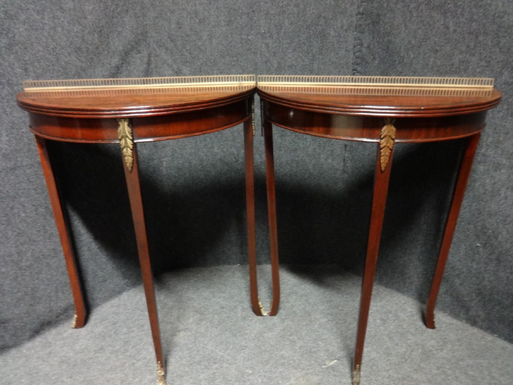 Near Pair Mahogany Console Tables View VIII