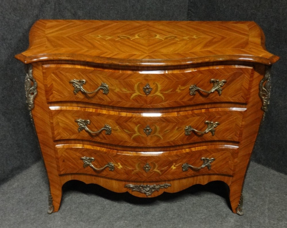 Good French Kingwood and Marquetry Commode Chest of Drawers View II