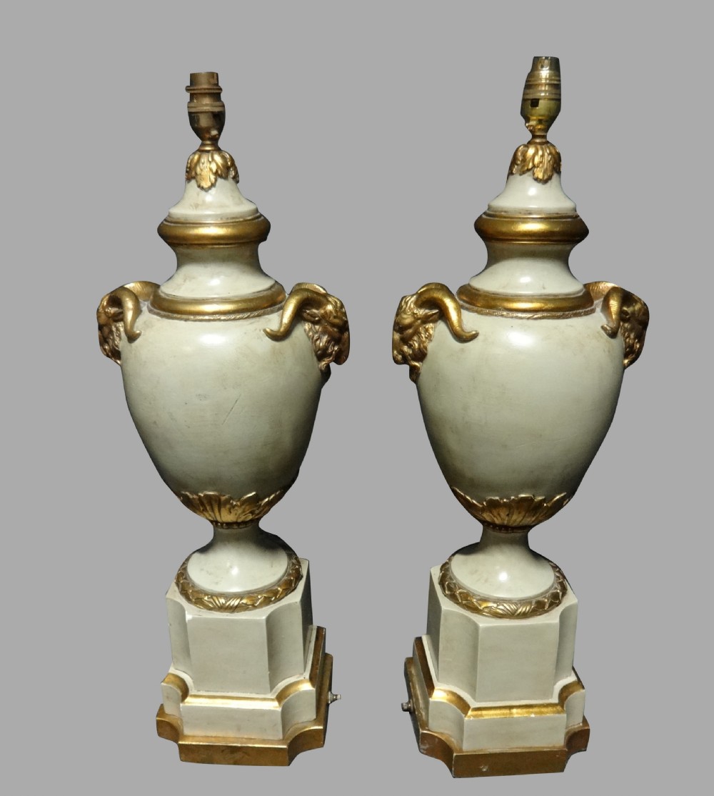 Pair of Large French Table Lamps