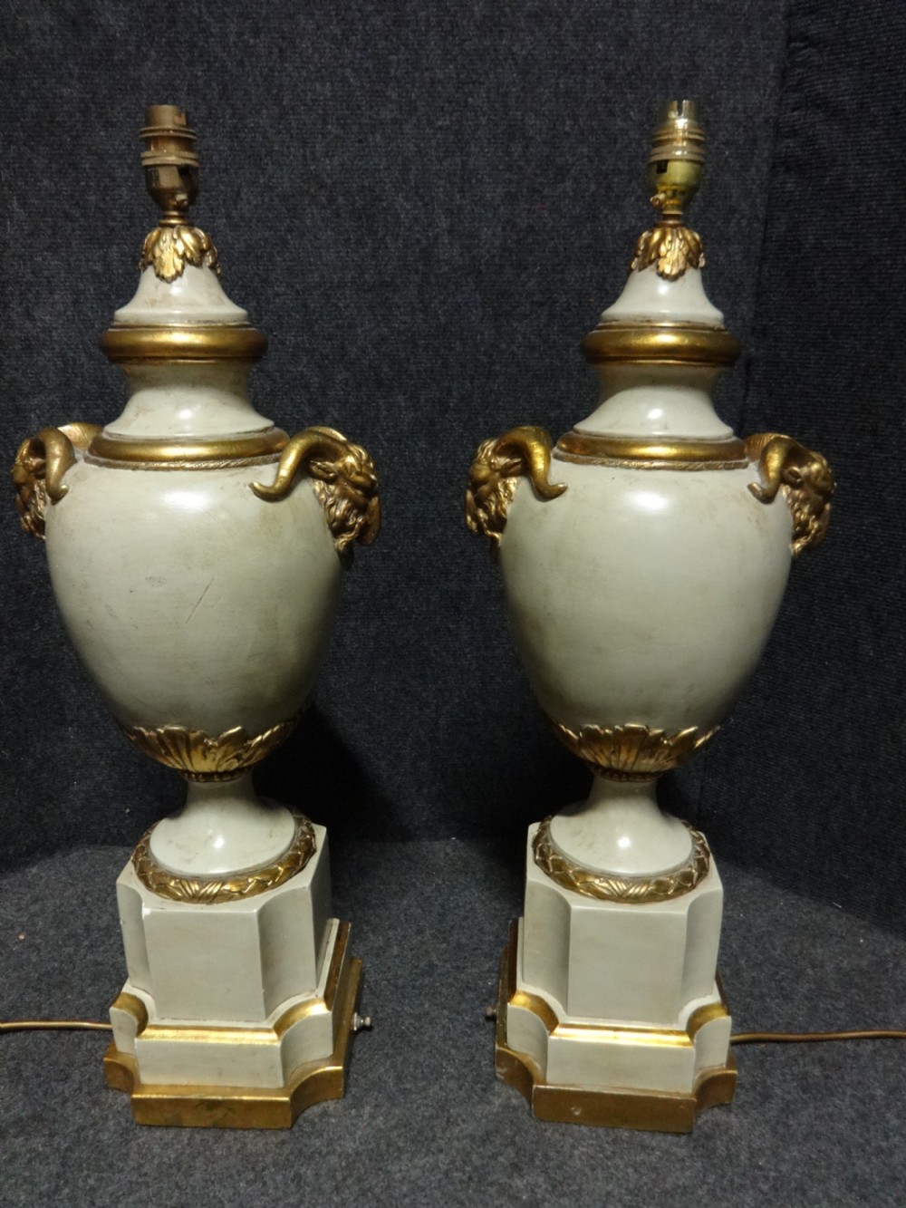 Pair of Large French Table Lamps View II
