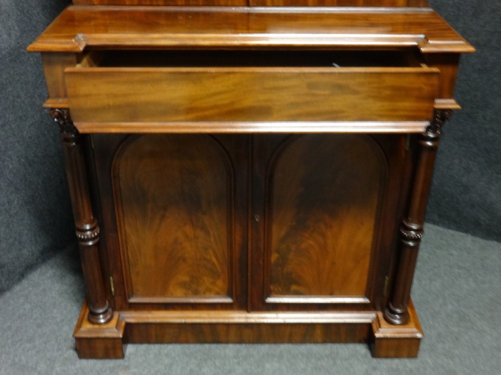 Very Good Quality Mahogany Bookcase on Cabinet of Small Proportions View VI