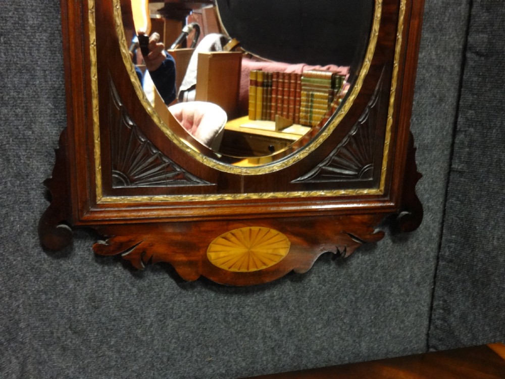 Good Mahogany Inlaid Console Table with Mirror View III