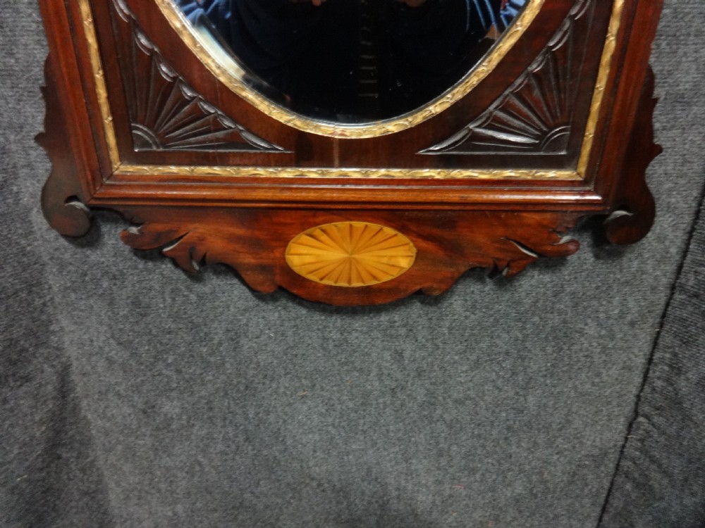 Good Mahogany Inlaid Console Table with Mirror View X