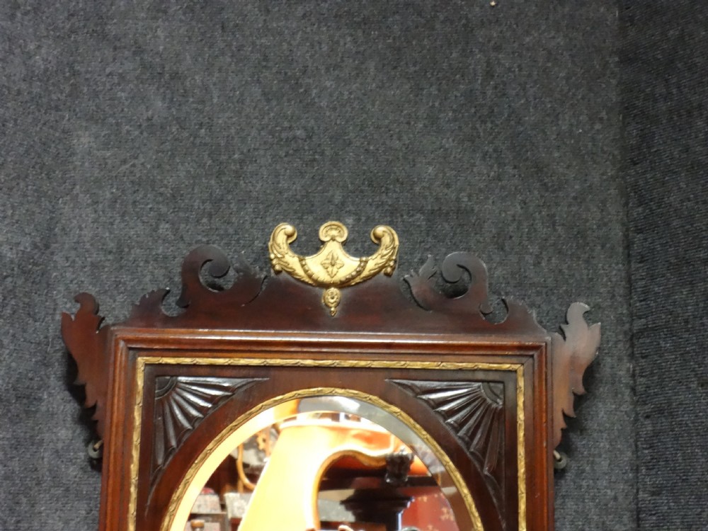 Good Mahogany Inlaid Console Table with Mirror View XI