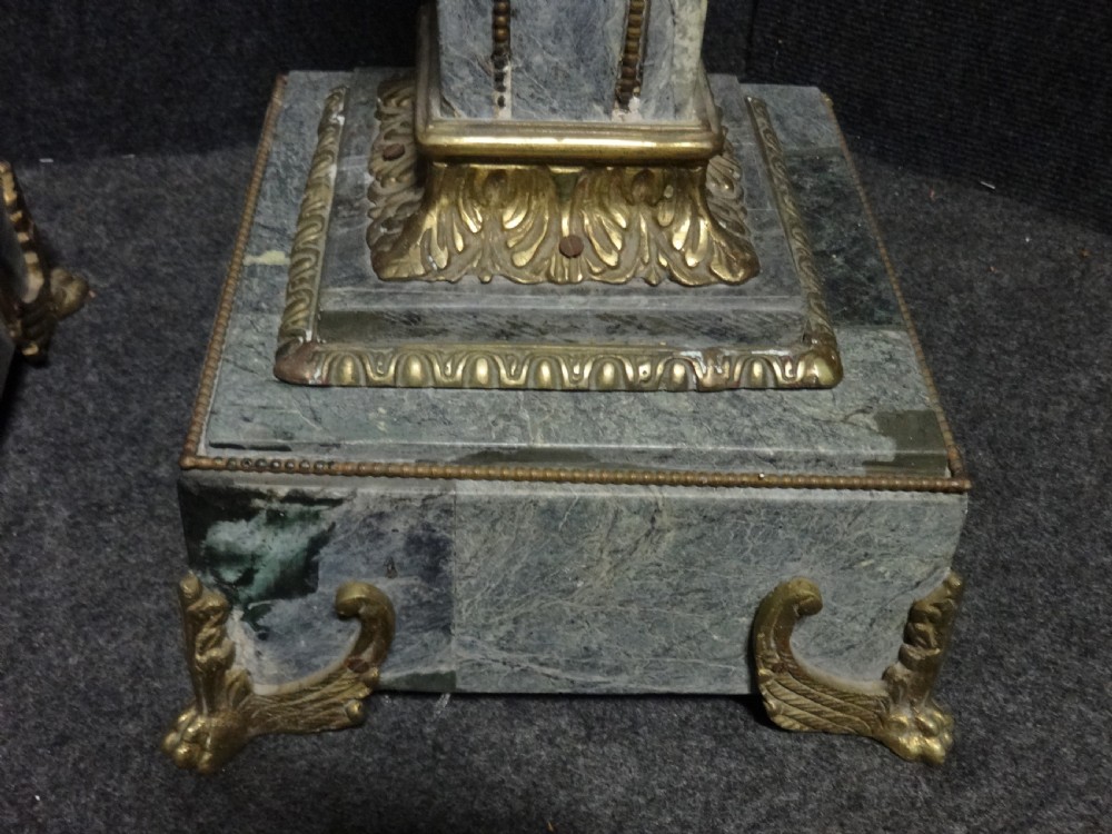 Good Pair Grey Marble Pedestals View V