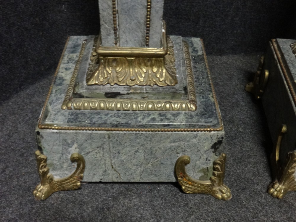 Good Pair Grey Marble Pedestals View VI