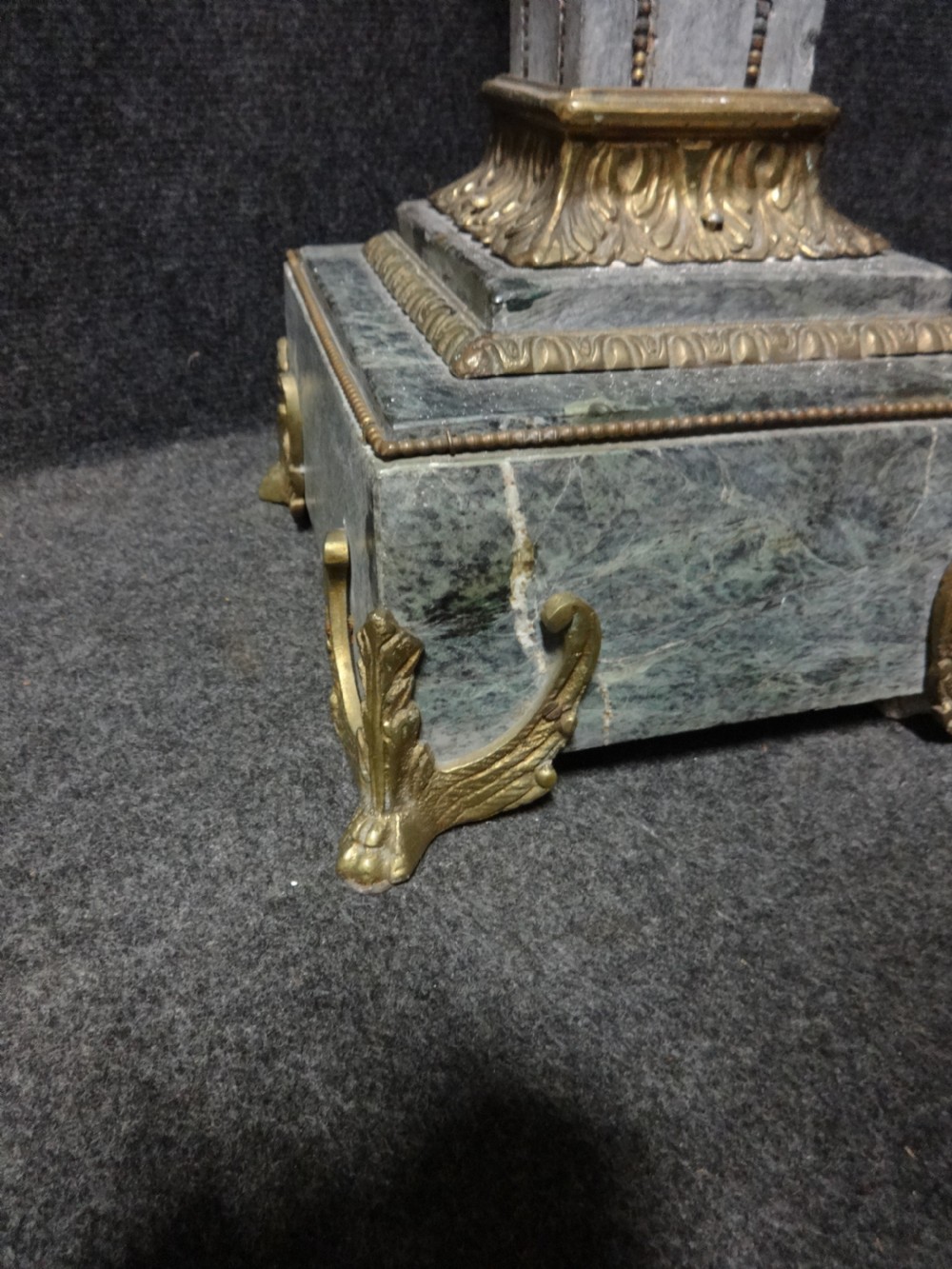 Good Pair Grey Marble Pedestals View X
