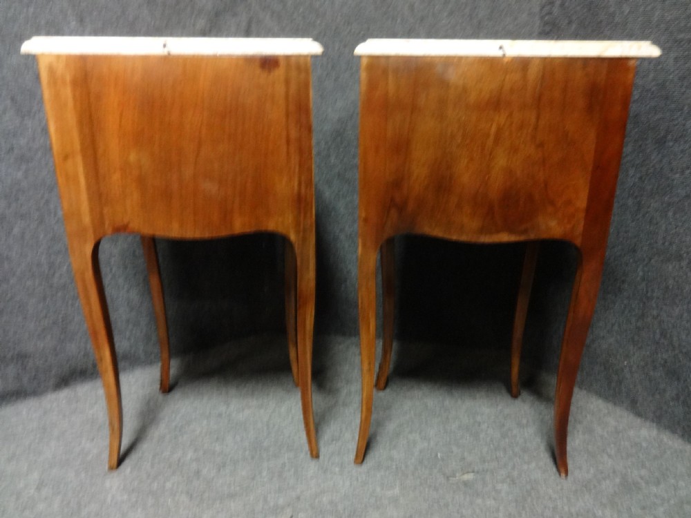 A good pair French Marquetry  Bedside Chests of Drawers View VII