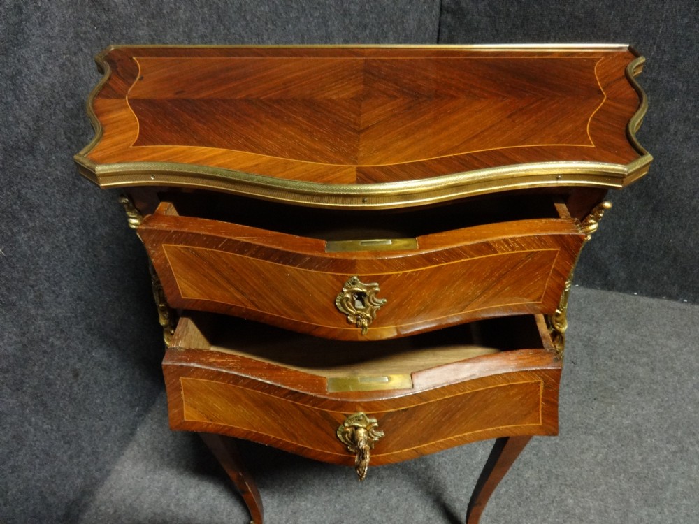 Lovely French Kingwood  Side table Chest of Drawers View IX
