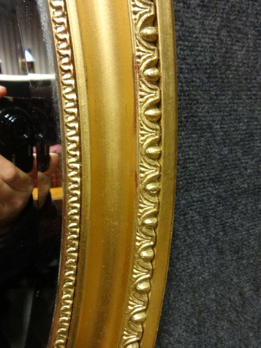 Edwardian Oval Gilt Mirror View III
