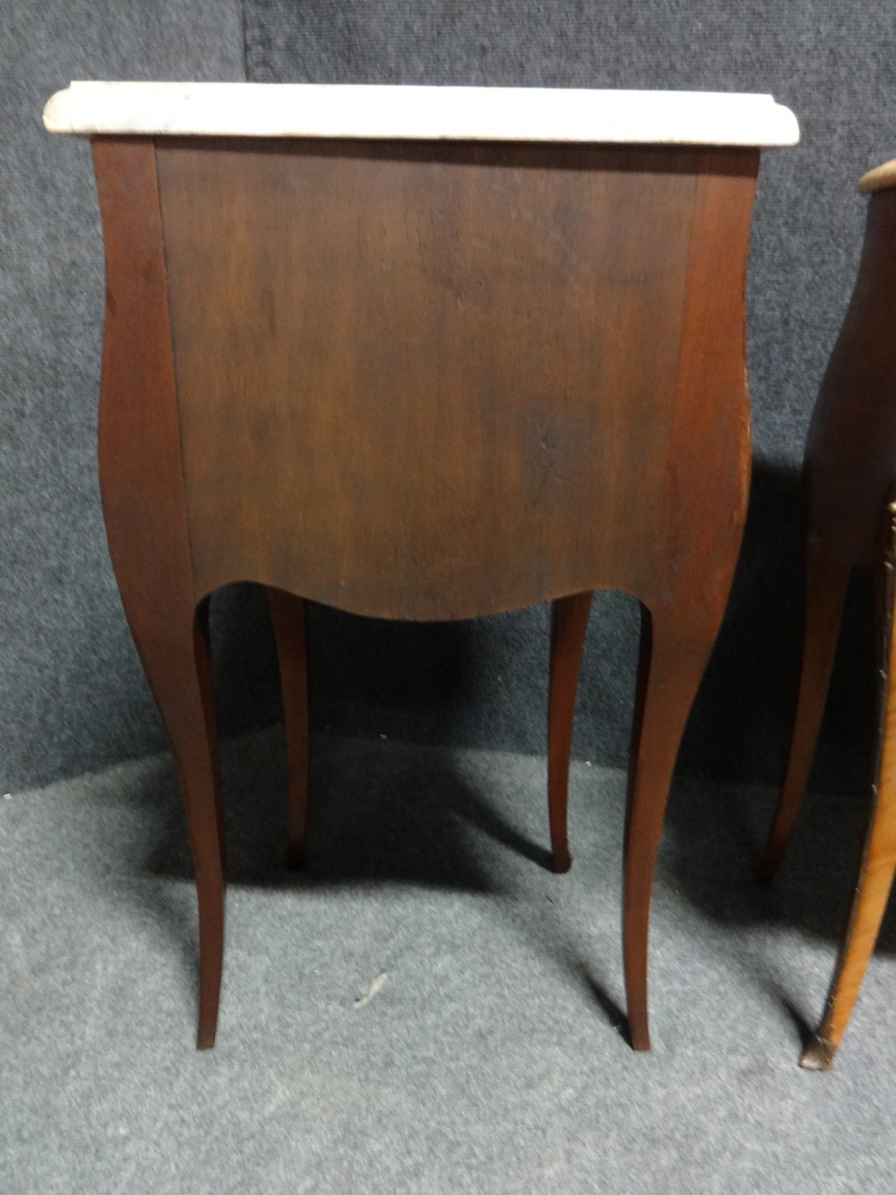 Good Pair French Kingwood Bombe Shaped Bedside Chests View IV