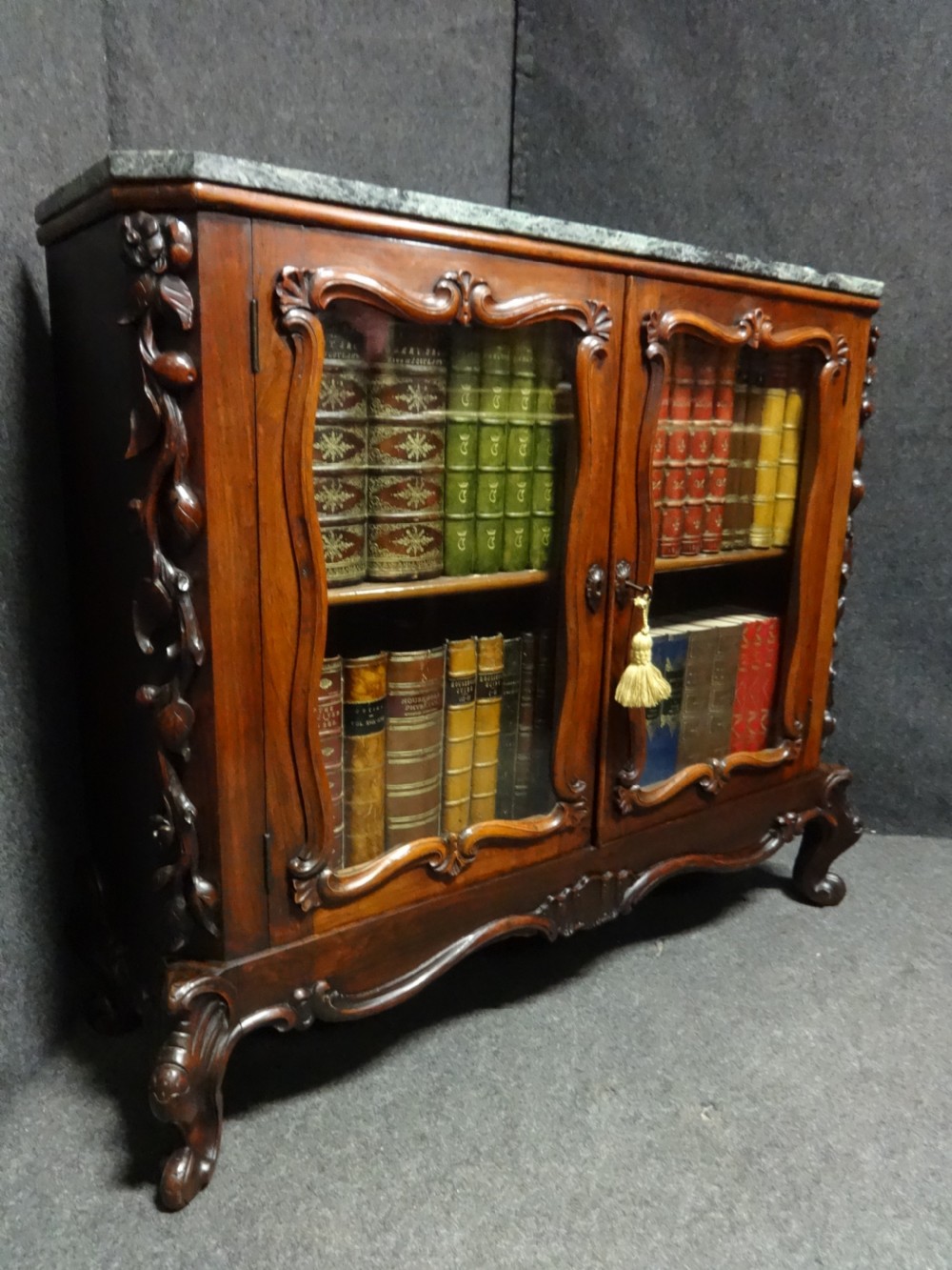 Dwarf Rosewood Folio Bookcase View III