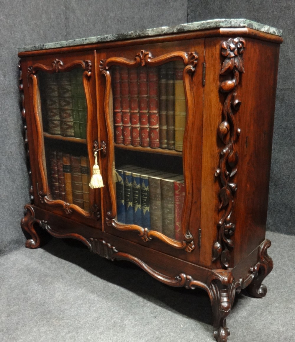 Dwarf Rosewood Folio Bookcase View V