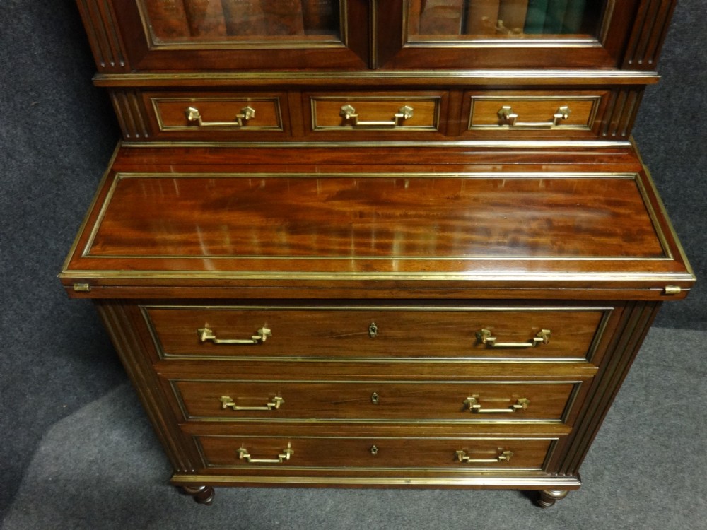 Wonderful Dwarf French Empire Bookcase with Desk  View II