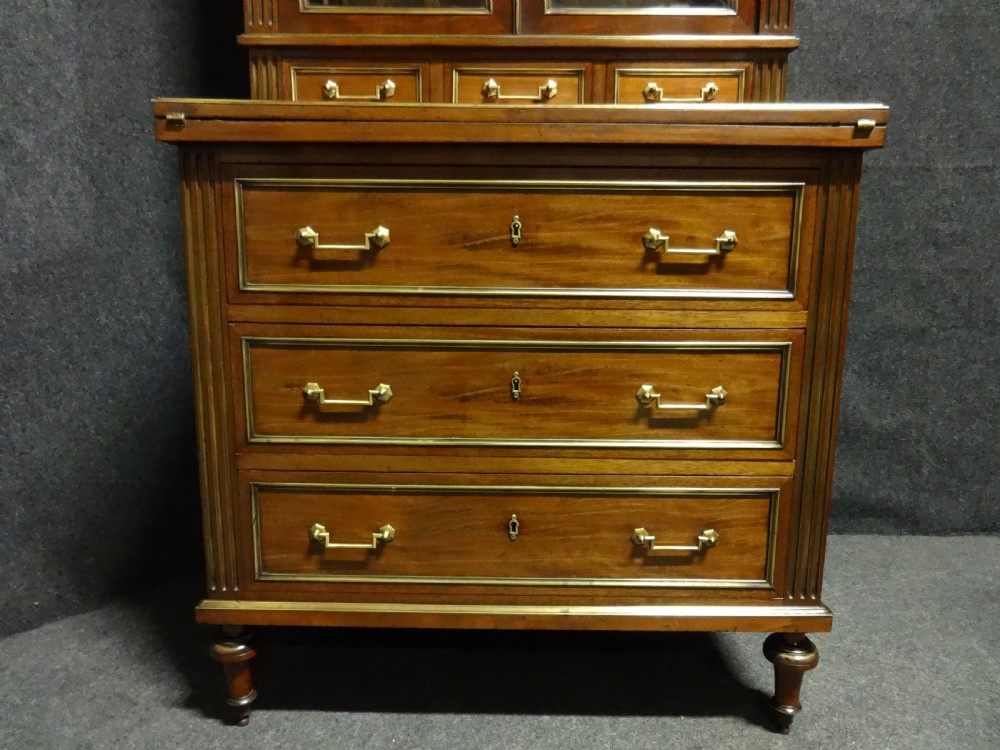 Wonderful Dwarf French Empire Bookcase with Desk  View VI