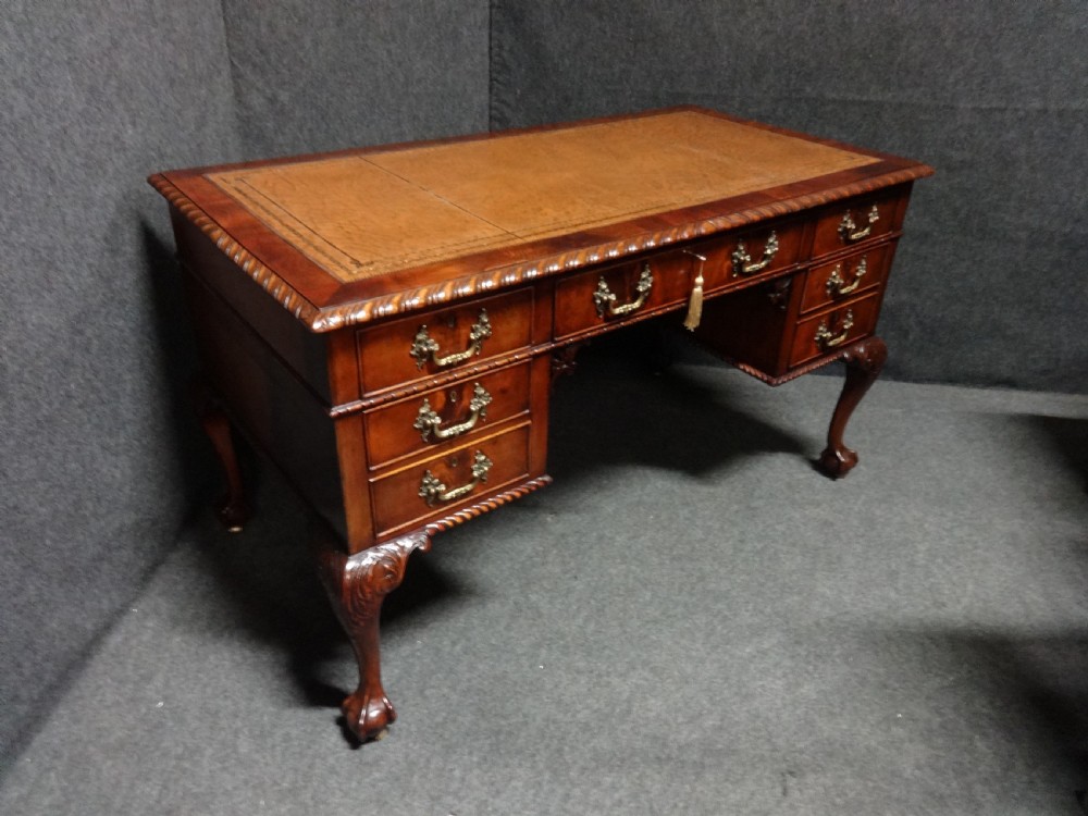 A Good Mahogany Chippendale Style Desk View II