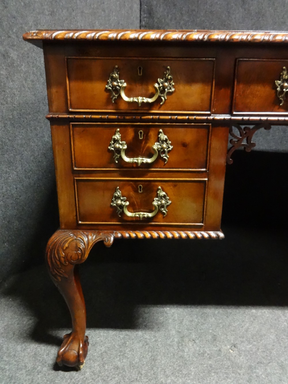 A Good Mahogany Chippendale Style Desk View IV