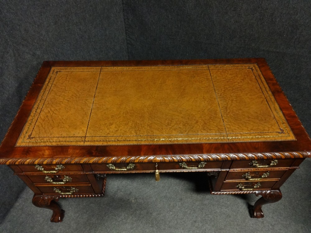 A Good Mahogany Chippendale Style Desk View VIII
