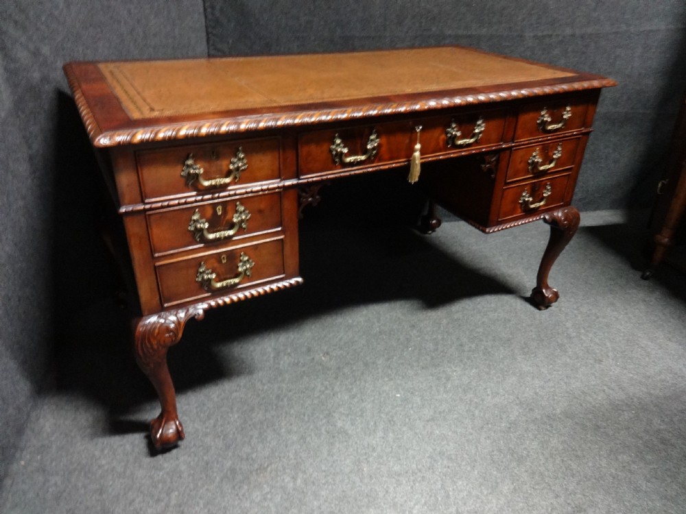 A Good Mahogany Chippendale Style Desk View IX