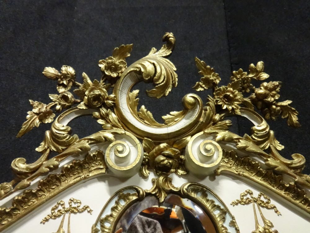 Super English Painted and Parcel Gilt Overmantle Mirror View VI