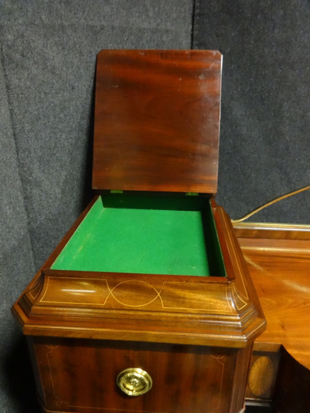 Exceptional Quality Regency Inlaid Pedestal Sideboard View XII