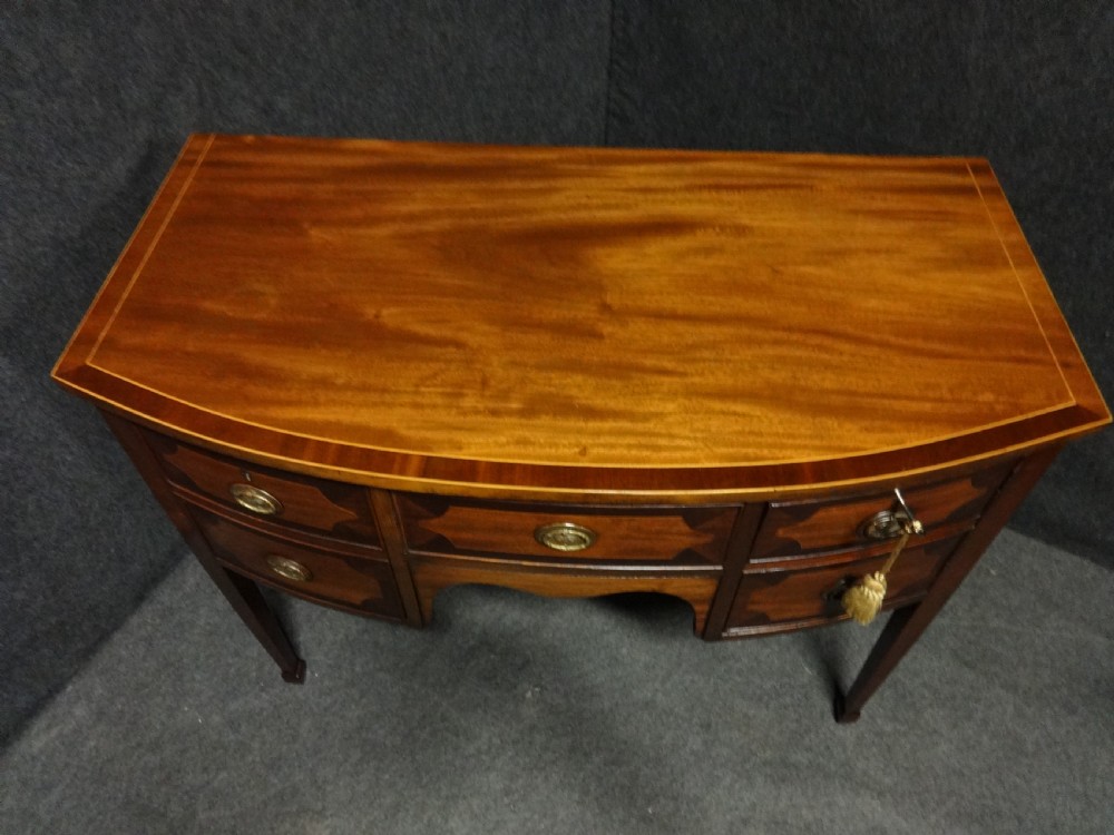 A Good Inlaid Georgian Sideboard of Small Proportions View III