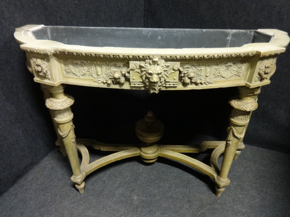 Superb English Regency Gesso and Painted Zinc  Planter Console Table View II
