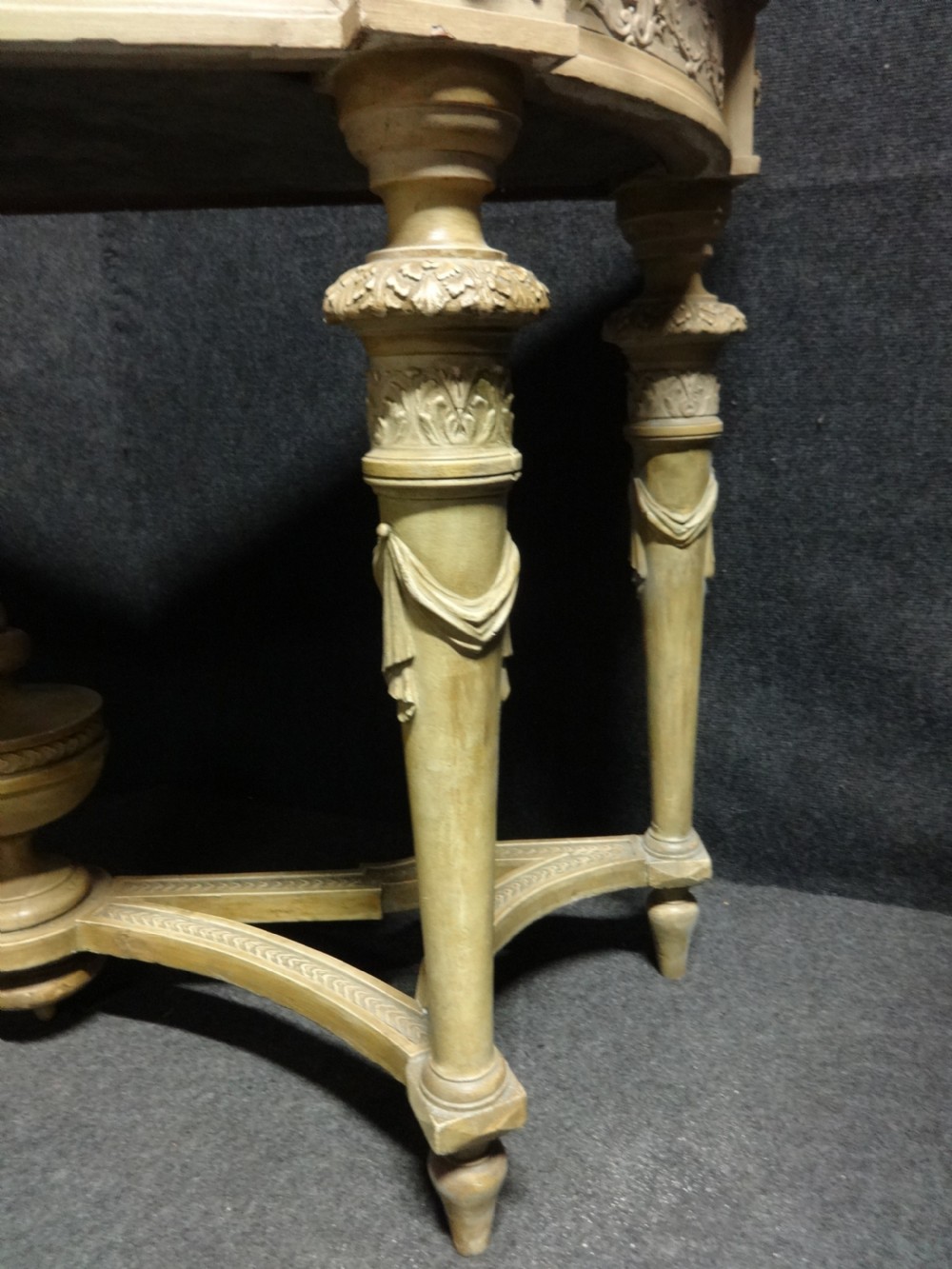 Superb English Regency Gesso and Painted Zinc  Planter Console Table View V