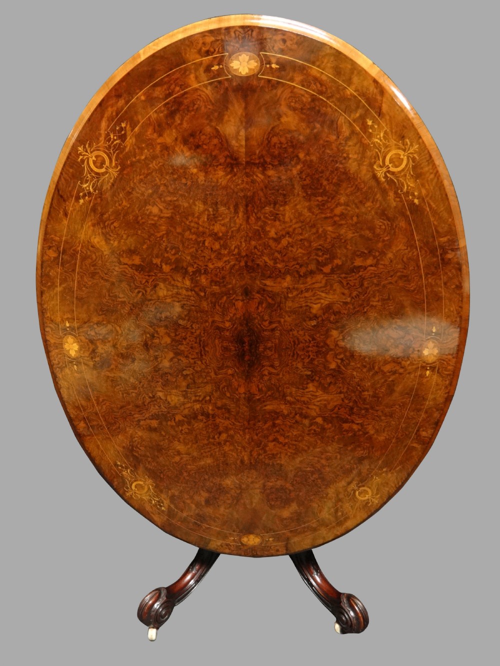 Top Quality Burr Walnut Loo Table