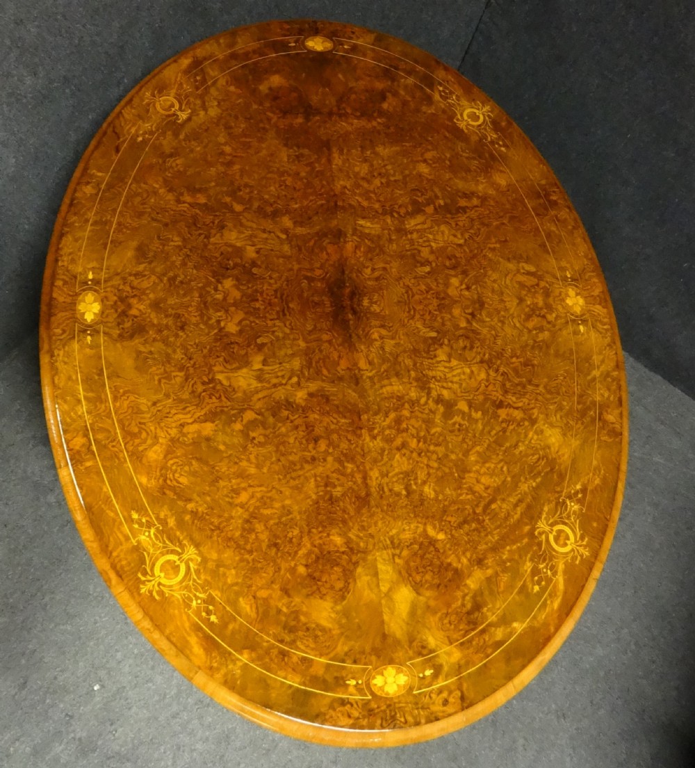 Top Quality Burr Walnut Loo Table View II