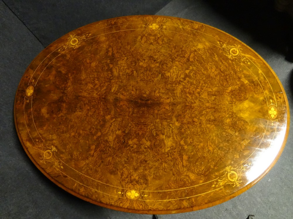 Top Quality Burr Walnut Loo Table View III