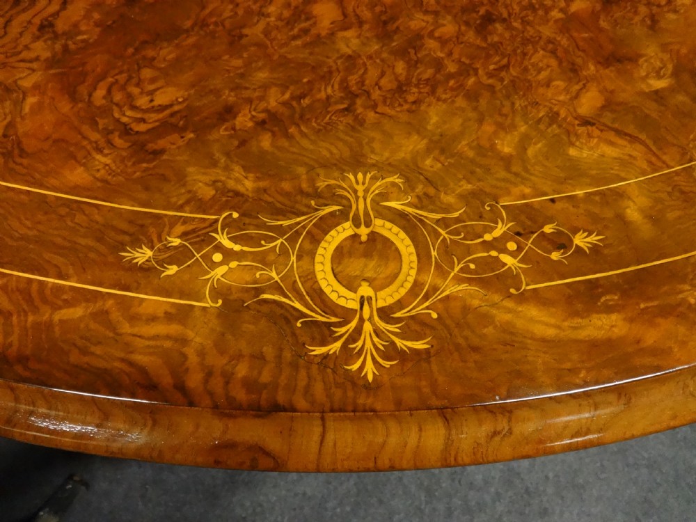 Top Quality Burr Walnut Loo Table View IV