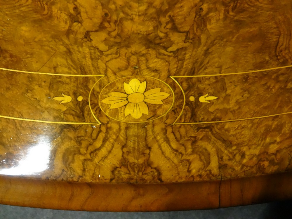 Top Quality Burr Walnut Loo Table View V