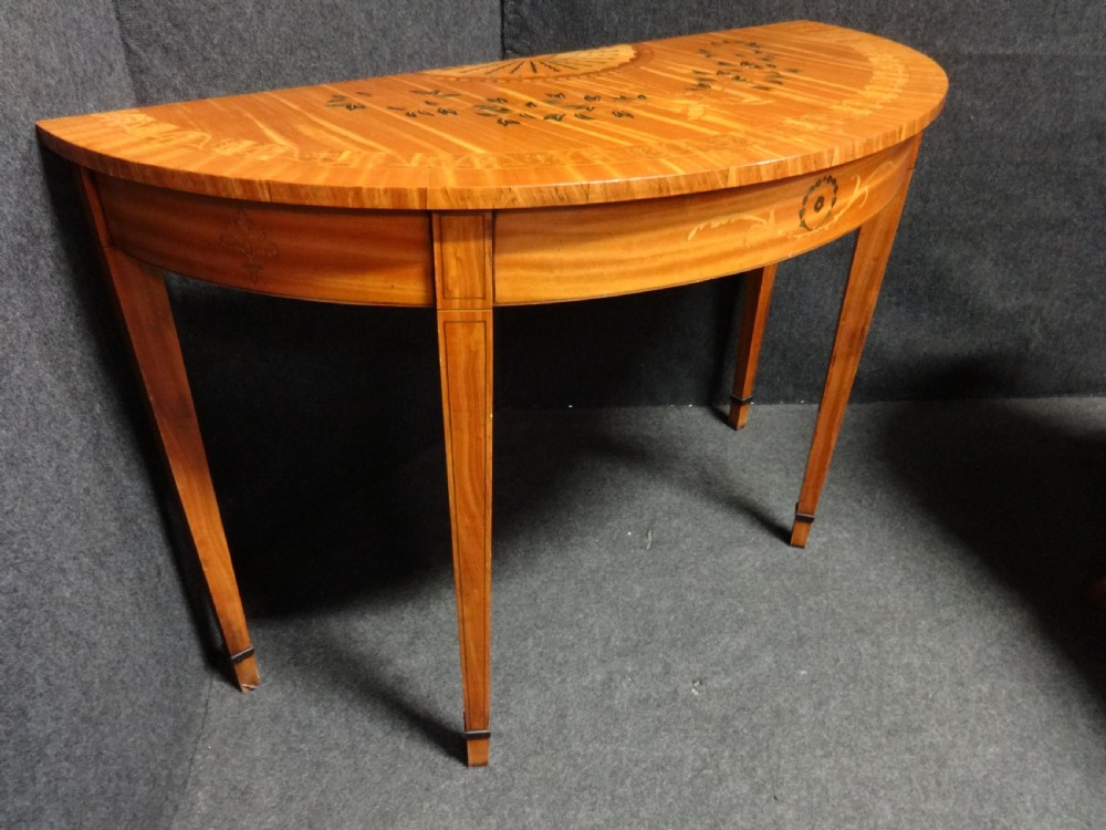 Pair Satinwood Inlaid Console Tables View VII