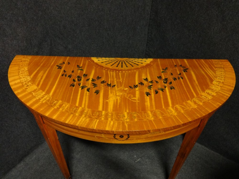 Pair Satinwood Inlaid Console Tables View IX