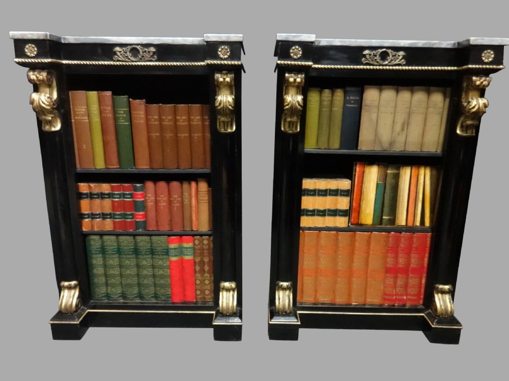Pair Empire Period Dwarf Bookcases