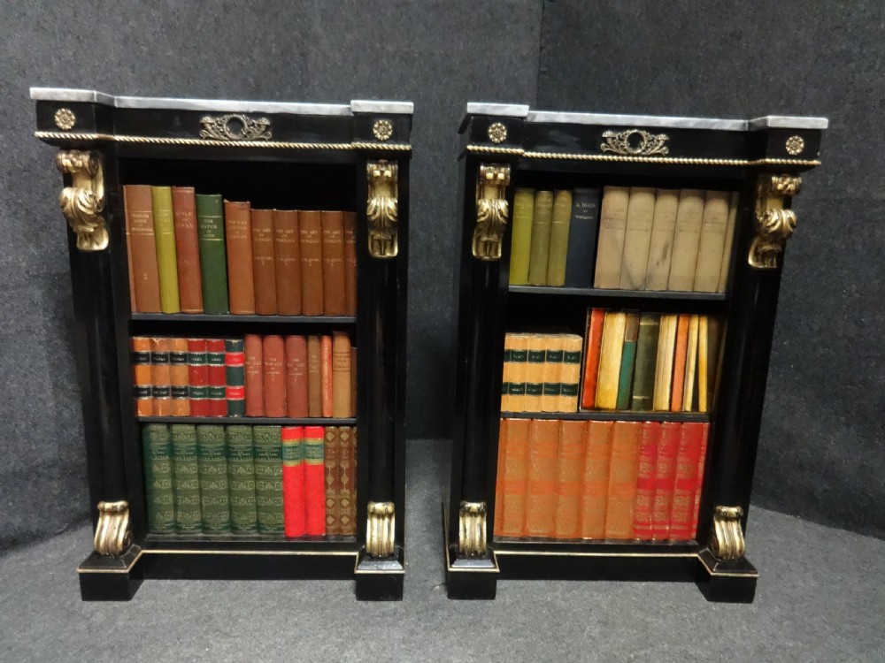 Pair Empire Period Dwarf Bookcases View IV