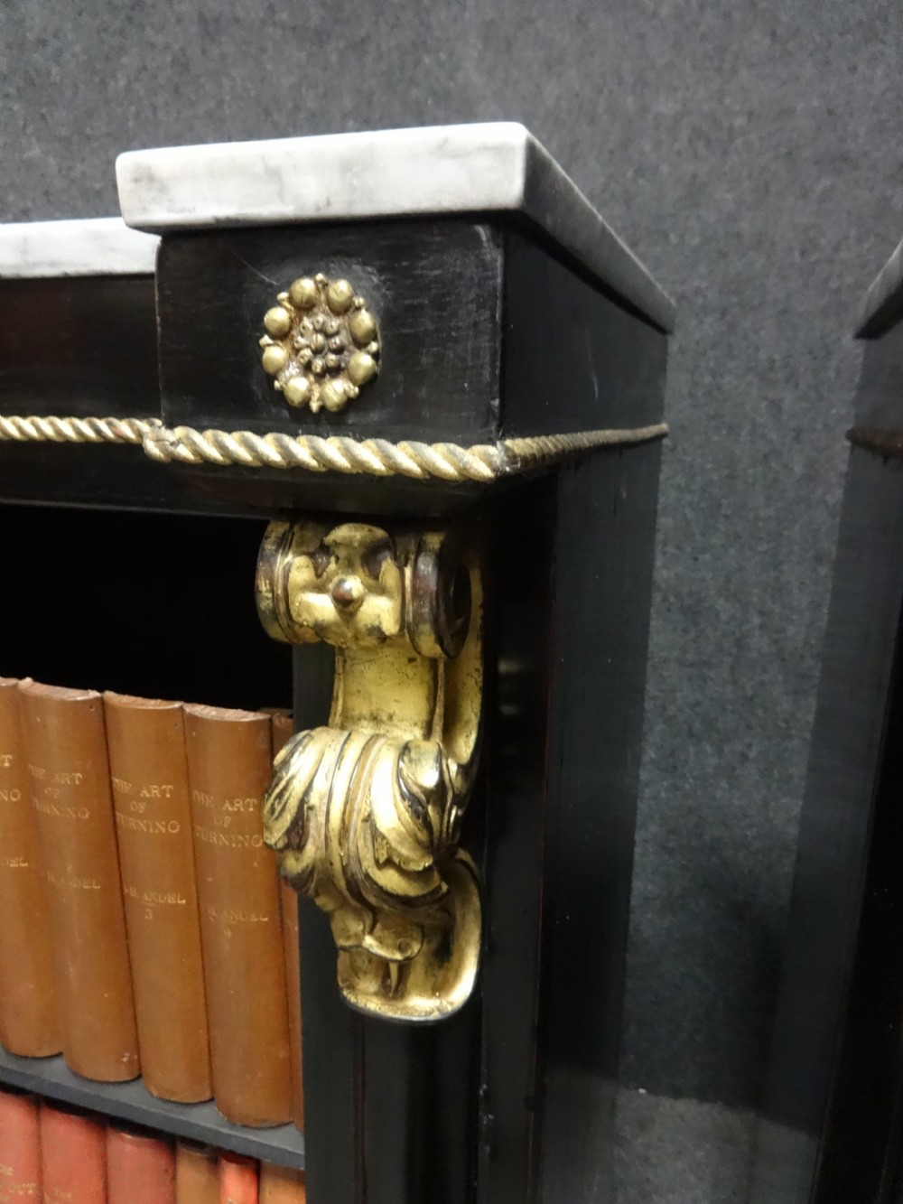 Pair Empire Period Dwarf Bookcases View VI