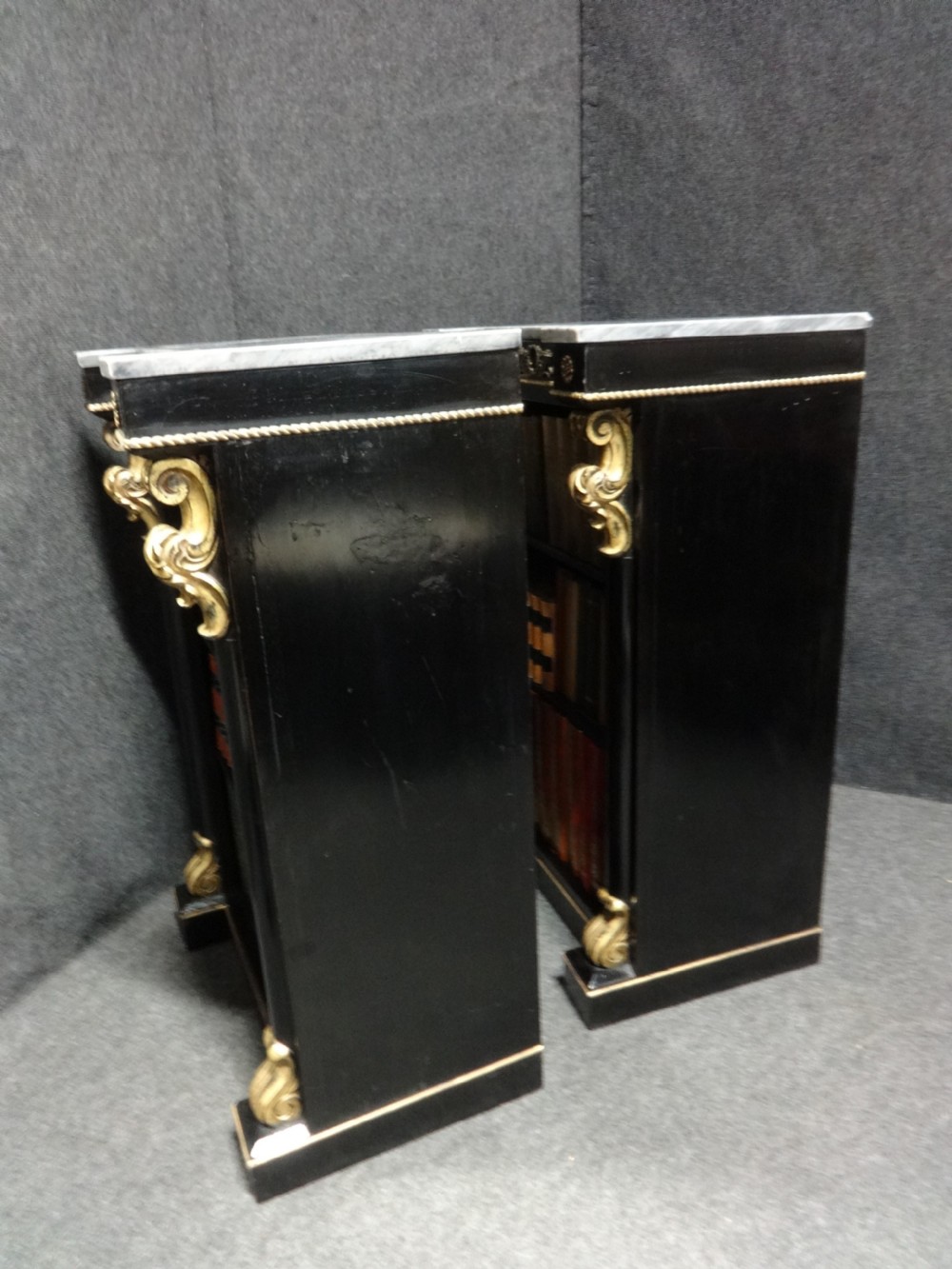 Pair Empire Period Dwarf Bookcases View VIII