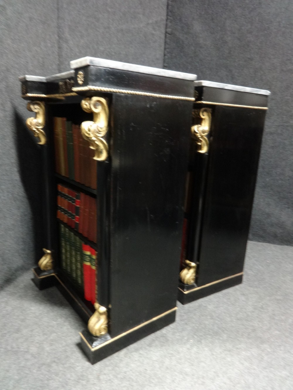 Pair Empire Period Dwarf Bookcases View IX