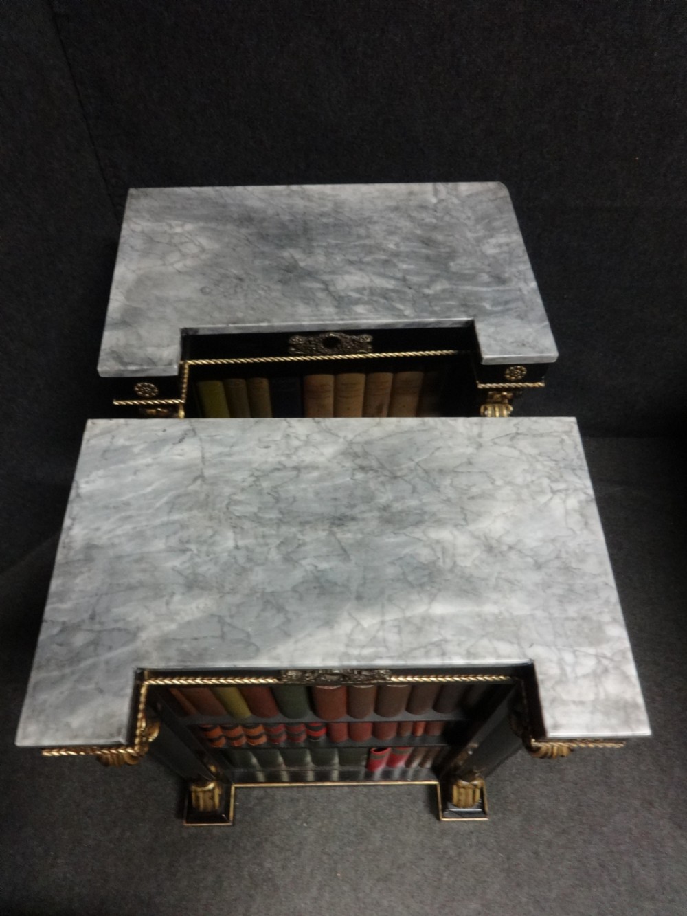 Pair Empire Period Dwarf Bookcases View X