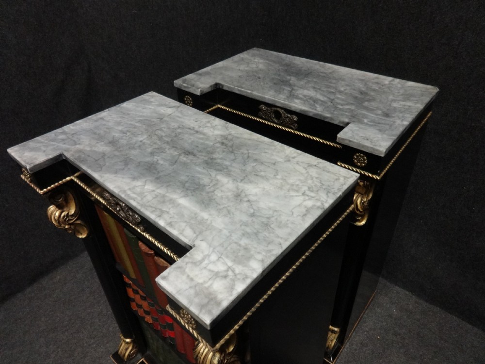 Pair Empire Period Dwarf Bookcases View XI