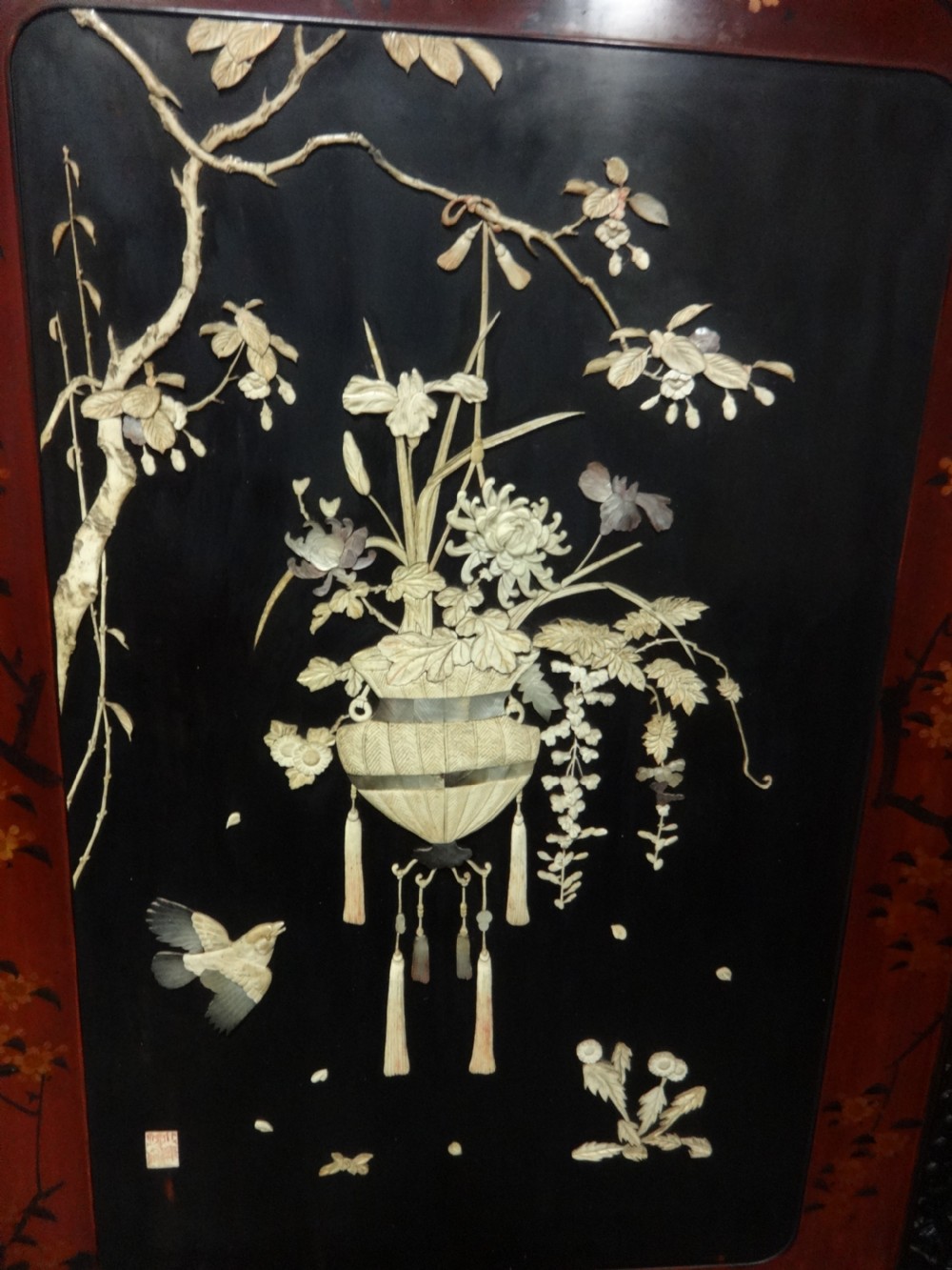 Wonderful Chinese Laquered Screen View IV