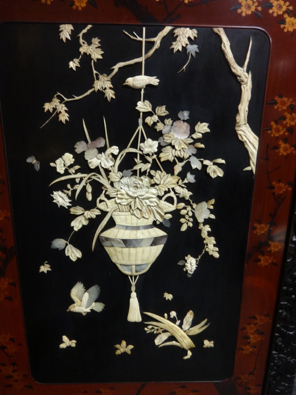 Wonderful Chinese Laquered Screen View VI