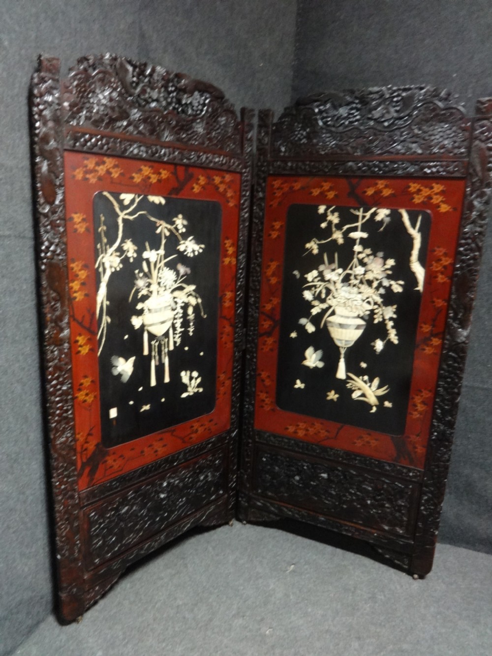 Wonderful Chinese Laquered Screen View XII