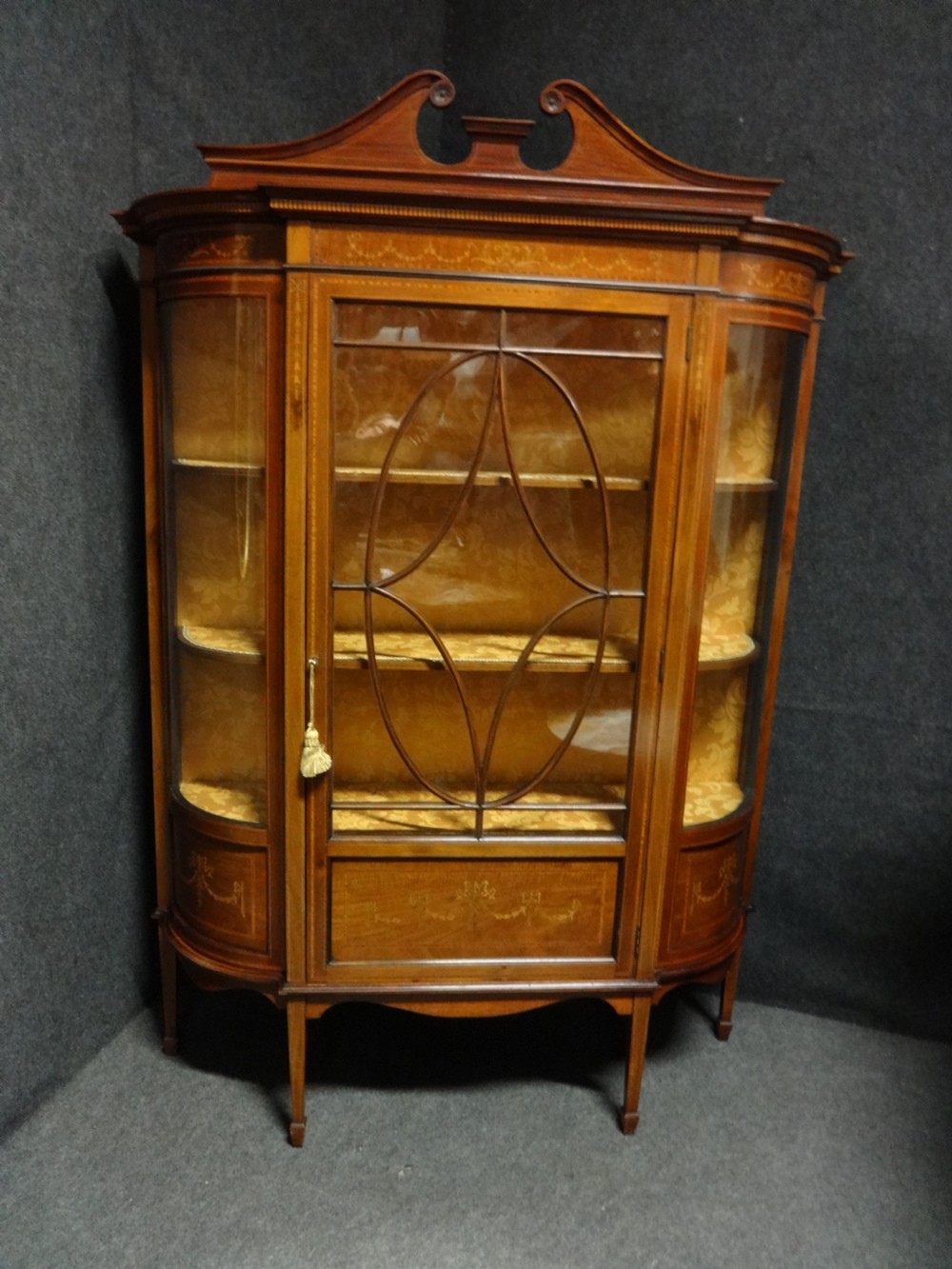 Outstanding Mahogany Inlaid Display Cabinet View II