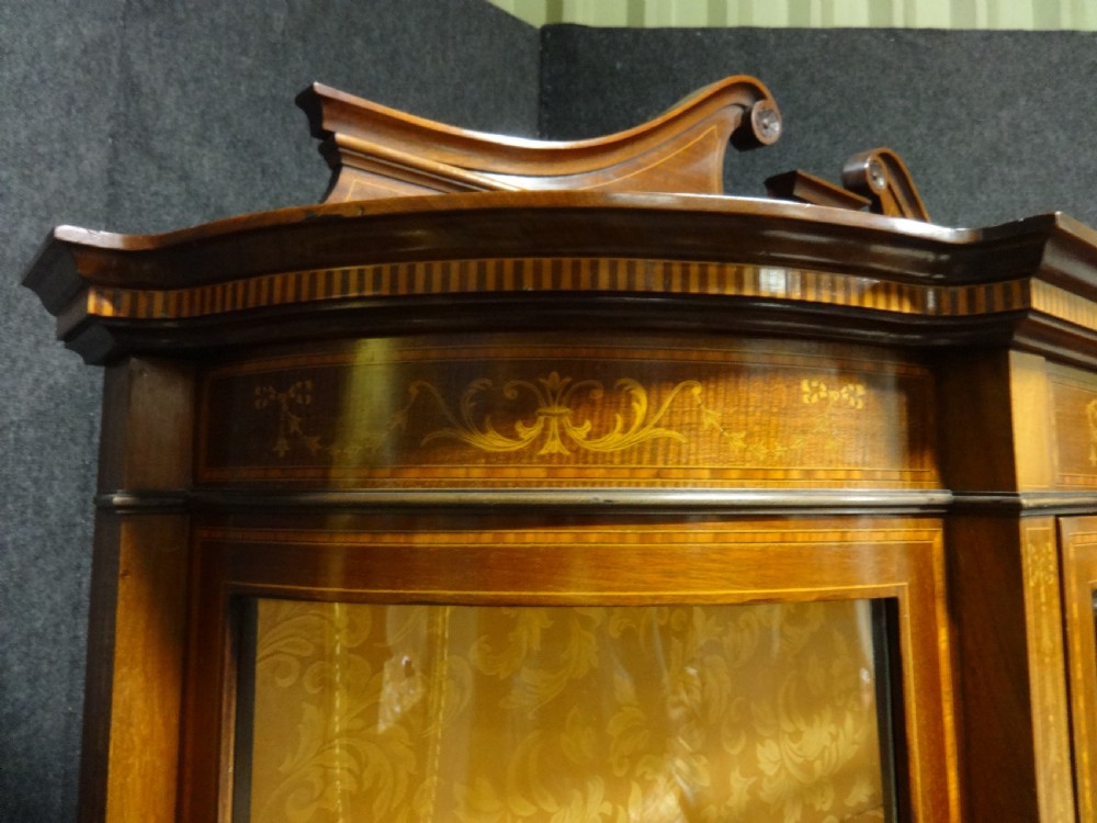 Outstanding Mahogany Inlaid Display Cabinet View V