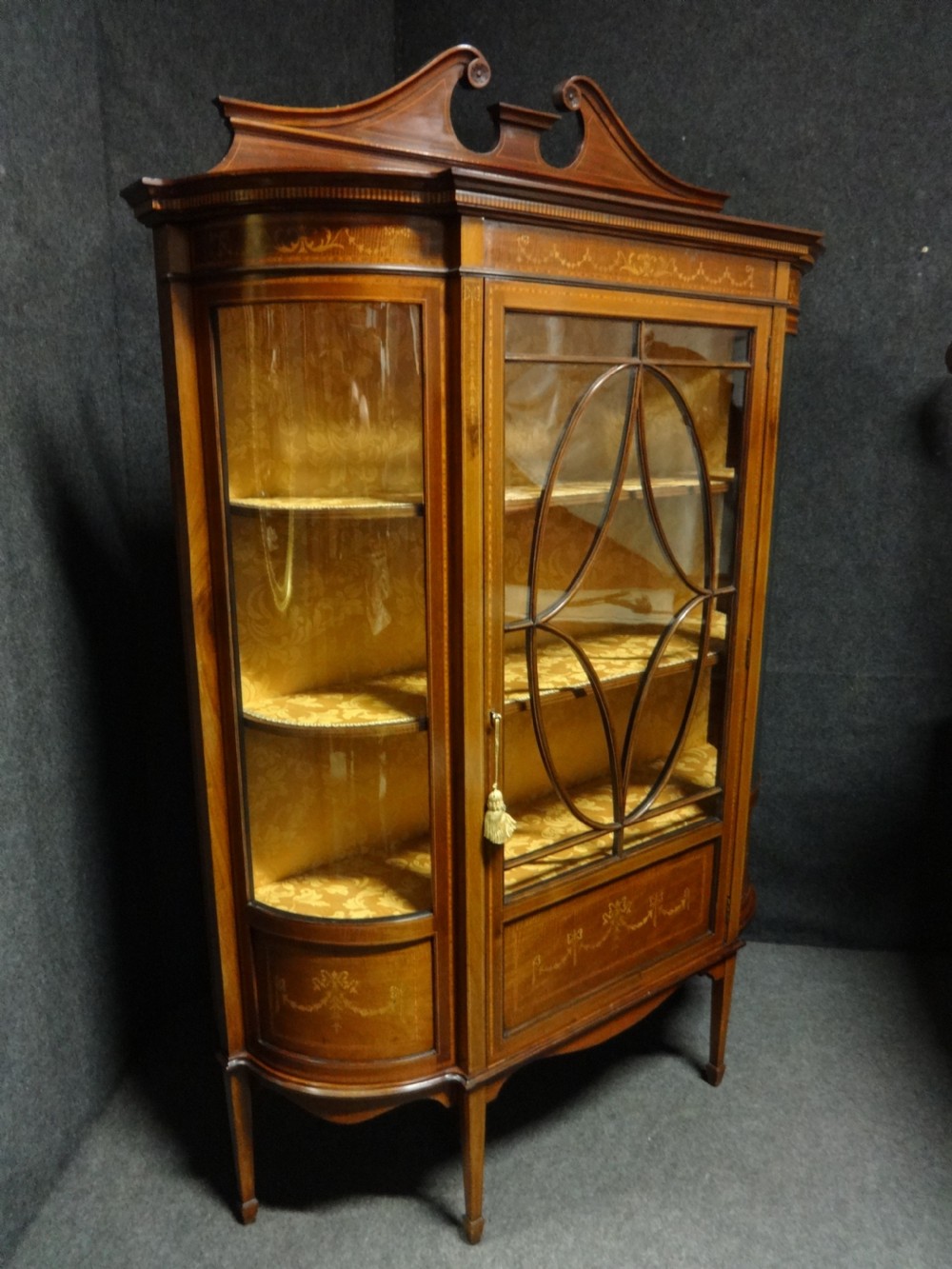 Outstanding Mahogany Inlaid Display Cabinet View VII